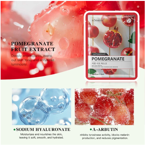 KORMESIC POMEGRANATE SHEET MASK 25 ml @10PCS