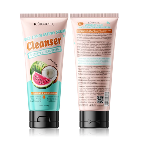 KORMESIC Watermelon & Coconut Exfoliating Scrub Cleanser 100g