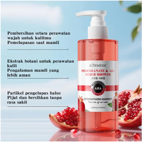 KORMESIC Pomegranate&AHA Scrub Shower 250ml
